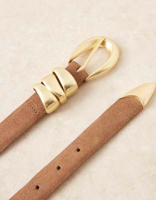 Gina Tricot Suede Buckle Belt
