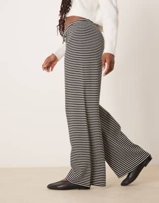 GINA TRICOT SUPER SOFT JERSEY WIDE LEG PANTS WITH DRAWSTRING WAIST 