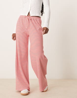 GINA TRICOT SUPER SOFT JERSEY WIDE LEG PANTS WITH DRAWSTRING WAIST 