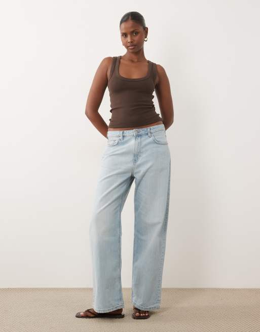 Gina Tricot Super-Stretch-Top mit U-Ausschnitt in Schokobraun, 2 von 4