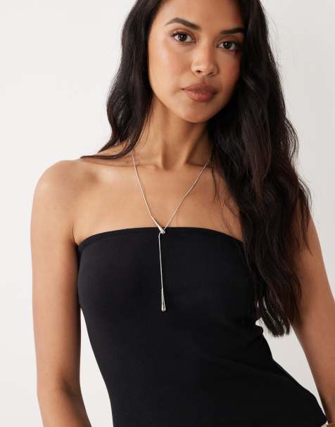 Gina Tricot – Superelastisches Schlauchoberteil in Schwarz - view 1