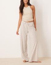 Gina Tricot front tie frill top in white