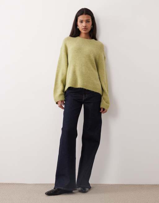 Gina Tricot supersoft knitted sweater in light green, 4 of 4