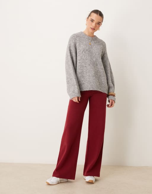 Gina Tricot - Superzachte gebreide oversized sweater in donkergrijs, 3 van 4