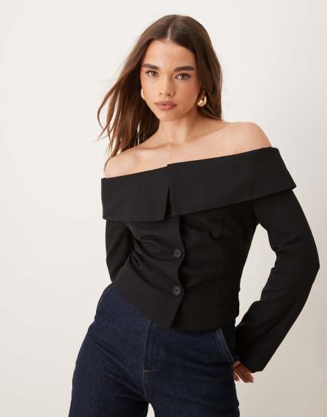 Gina Tricot – Svart, figursydd kavaj med bara axlar - view 1