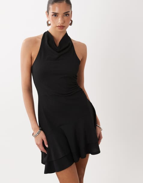 Gina Tricot – Svart miniklänning med halterneck - view 1