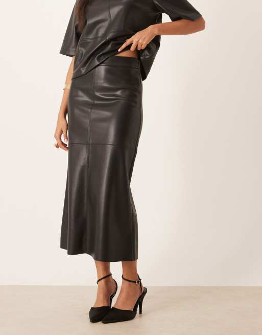 Gina Tricot – Svart, rak midikjol i polyester, 2 av 5