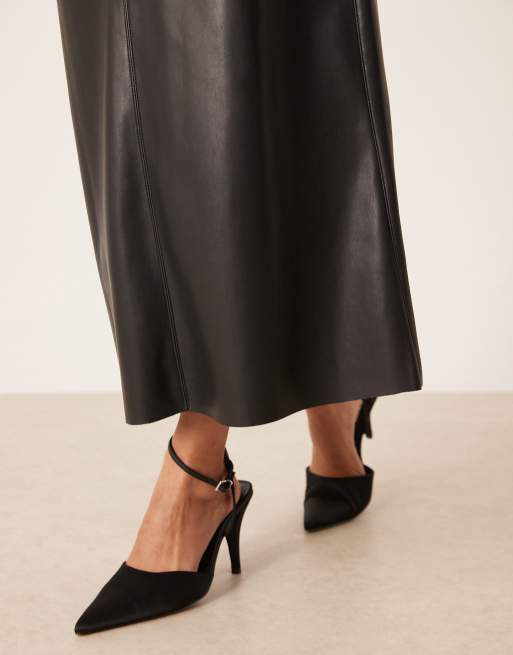 Gina Tricot – Svart, rak midikjol i polyester, 5 av 5