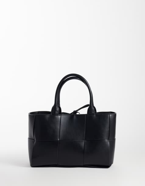 Gina Tricot – Svart, stor toteväska med flätad design - view 1