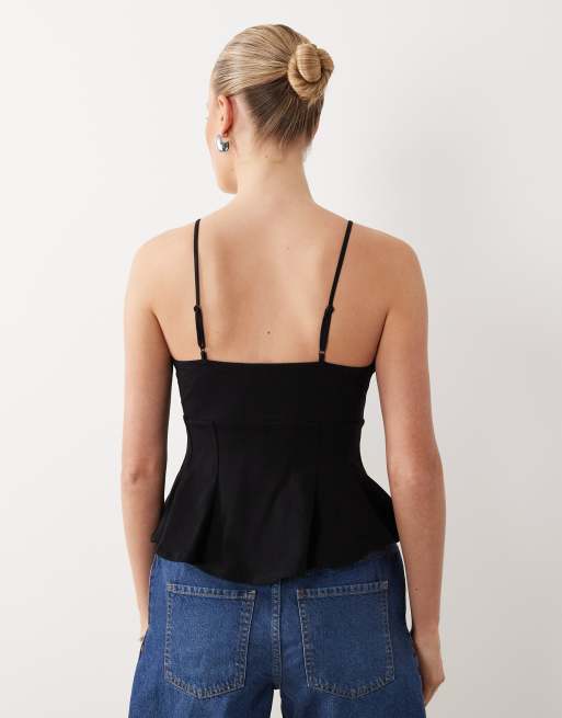 Gina Tricot – Svart topp i peplum-modell, 4 av 4