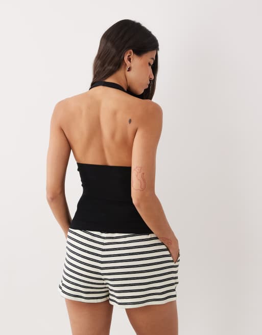 Gina Tricot – Svart topp med halterneck och dubbelt foder, 4 av 4