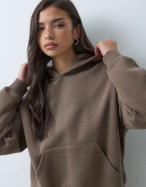Gina Tricot - Sweat à capuche d'ensemble coupe décontractée - Marron, 4 de 5