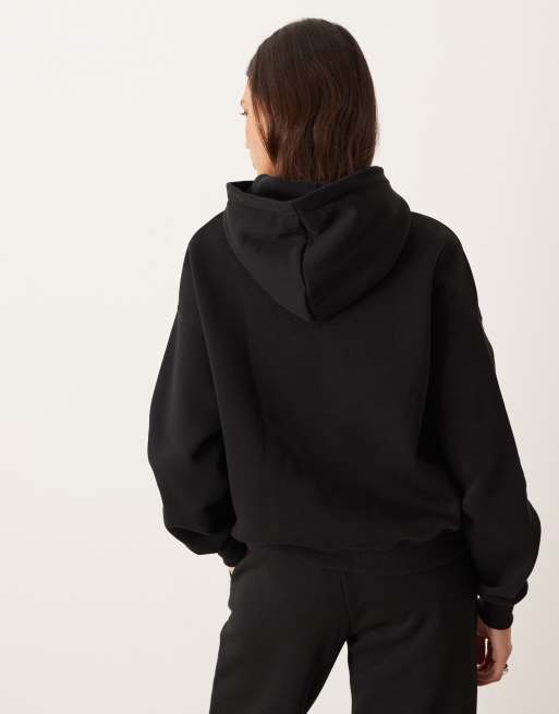 Gina Tricot - Sweat à capuche d'ensemble coupe décontractée - Noir, 4 de 4