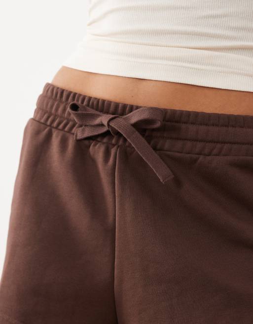 Gina Tricot sweat shorts in chocolate brown, 5 of 5