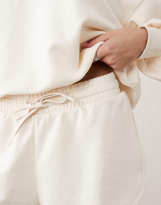 Gina Tricot - Sweatshorts in gebroken wit, deel van co-ord set, 5 van 5
