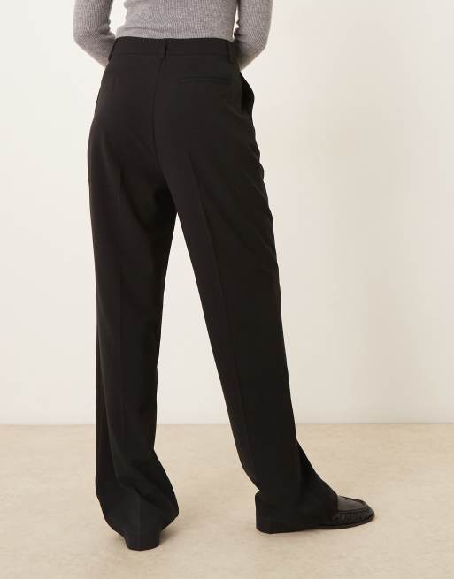 Gina Tricot tailored wide leg pants in black , 3 of 5