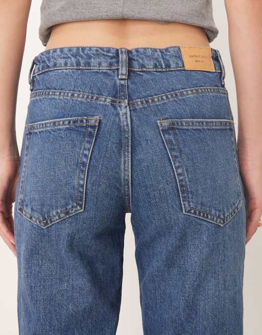 Gina Tricot Tall - Blå jeans med lige ben i mellemvask, 4 af 5