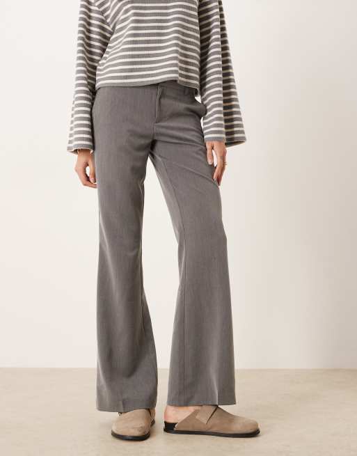 Gina Tricot Tall – Gråmelerade byxor i relaxed fit , 2 av 5