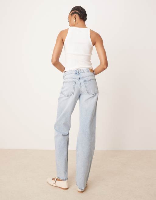 Gina Tricot Tall - Jean droit taille basse - Bleu clair, 2 de 5