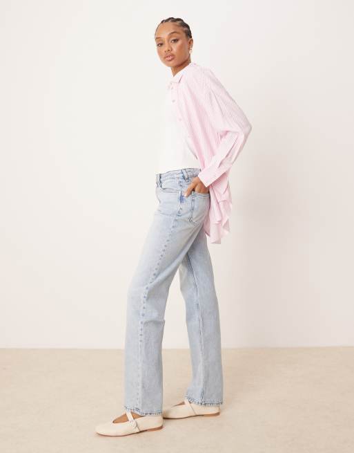 Gina Tricot Tall - Jean droit taille basse - Bleu clair, 3 de 5