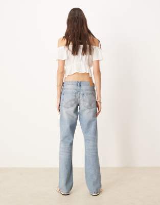 Gina Tricot Tall Low Waist Straight Leg Jeans In Pattern