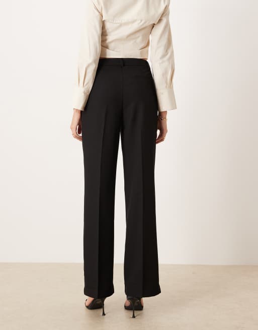 Gina Tricot Tall - Pantalon large ajusté - Noir, 4 de 5