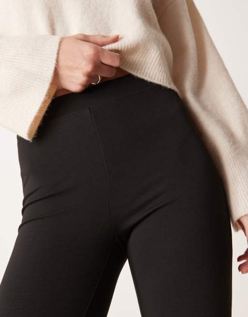 Gina Tricot Tall - Sorte bukser med svaj i jersey, 4 af 5