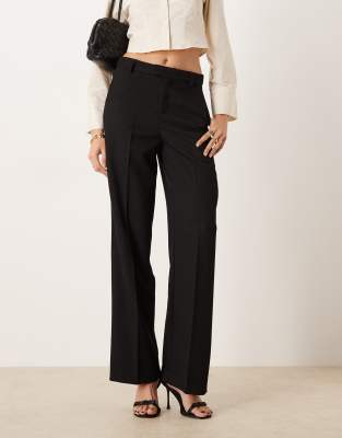 Gina Tricot Tall Tailored Wide Leg Pants In Black