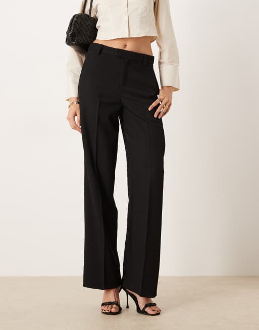 Gina Tricot Tall tailored wide leg pants in black, 2 of 5