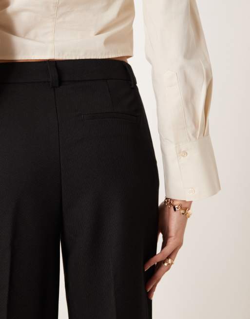Gina Tricot Tall tailored wide leg pants in black, 5 of 5