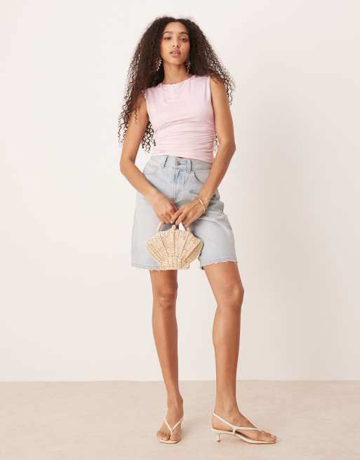 Gina Tricot - Top a maniche corte rosa aperto dietro, 3 di 4