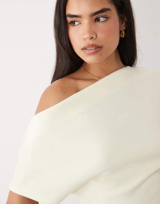 Gina Tricot - Top asymétrique doux - Jaune beurre, 2 de 4