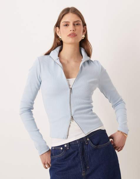 Gina - Tricot - Top azzurro con zip bidirezionale - view 1
