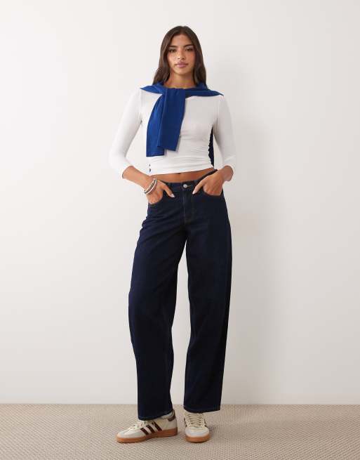 Gina Tricot top col V à manches 3/4 écru, 3 de 4