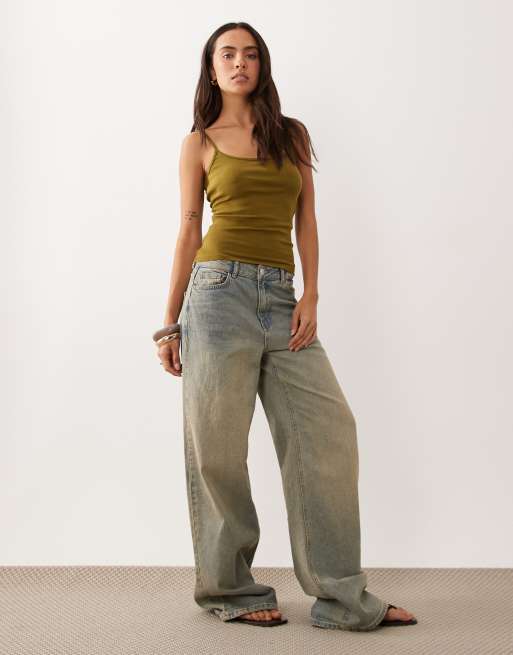 Gina Tricot - top de tirantes en verde oliva, 3 de 4