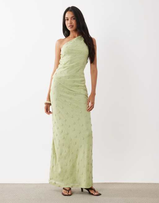 Gina Tricot - Top d'ensemble asymétrique avec détails en relief - Vert clair, 2 de 4
