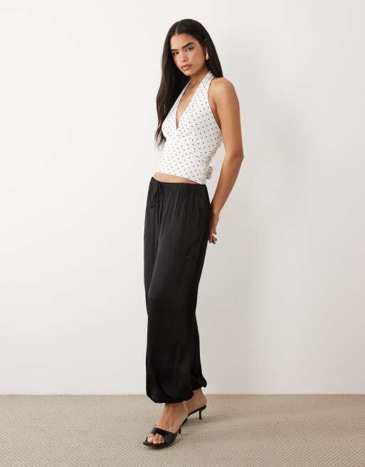 Gina Tricot - Top dos nu à pois avec liens - Noir et blanc, 2 de 4