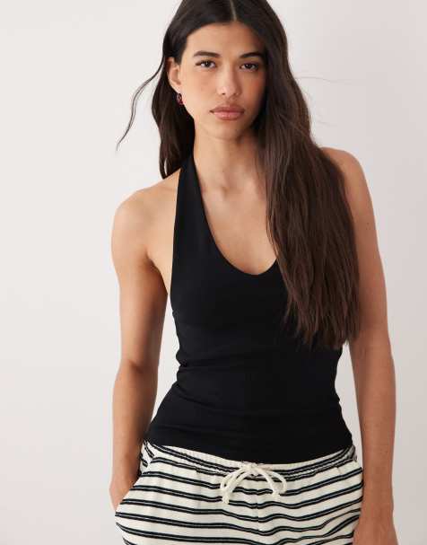 Gina Tricot - Top doublé à dos nu - Noir - view 1