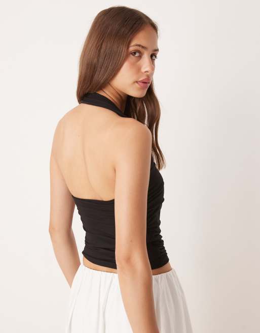 Gina Tricot - Top doux et ajusté à dos nu - Noir, 2 de 4