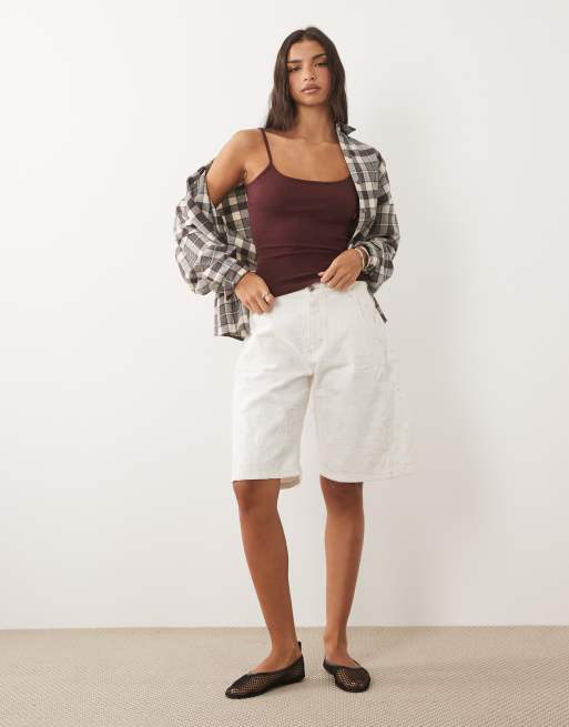 Gina Tricot top med stropper i burgundy, 2 af 4