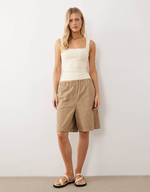 Gina - Tricot - Top senza maniche con scollo squadrato giallo latticello, 2 di 4