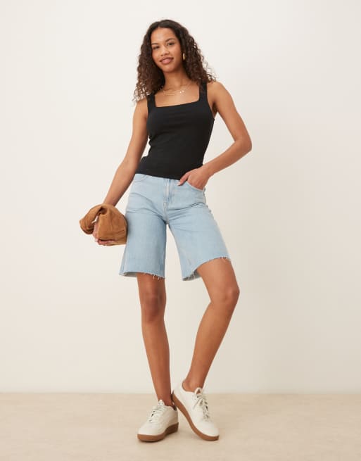 Gina Tricot - Top senza maniche nero con scollo quadrato, 2 di 4