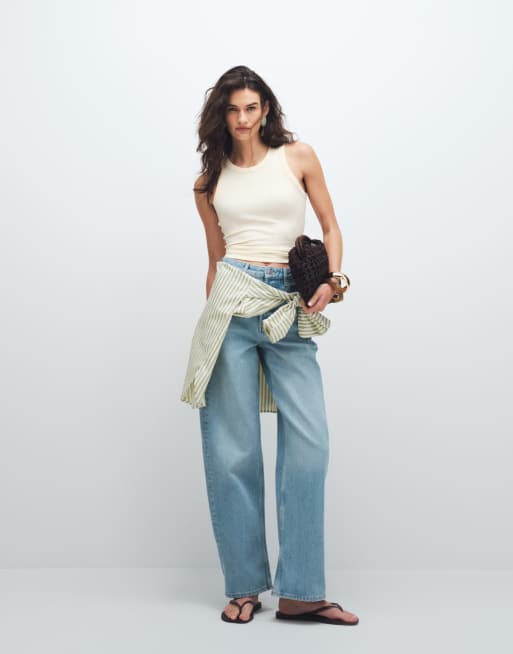Gina Tricot - Top senza maniche slim a coste giallo latticello, 2 di 11