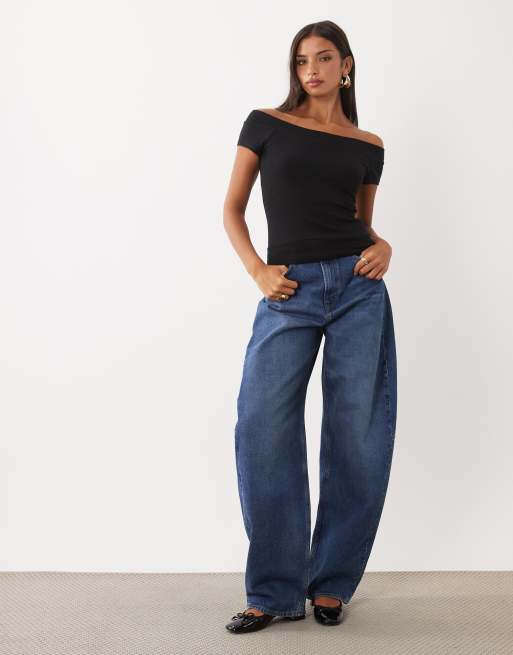 Gina Tricot topp med bara axlar i svart, 2 av 4