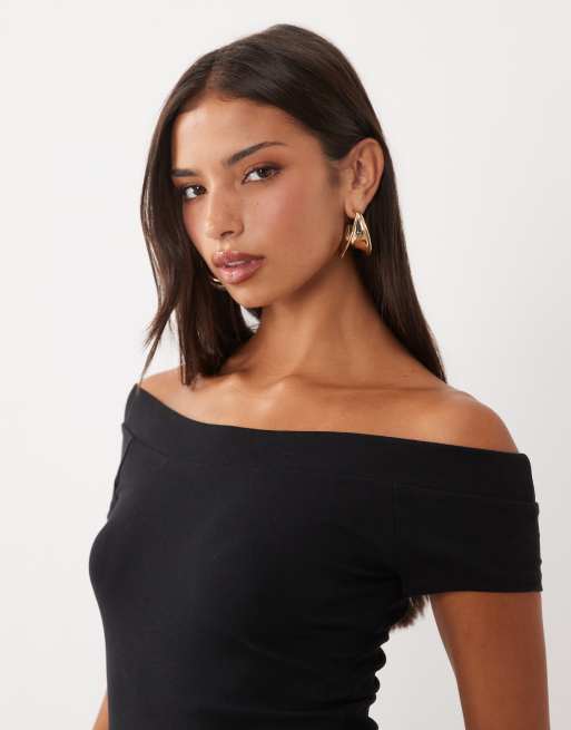 Gina Tricot topp med bara axlar i svart, 3 av 4