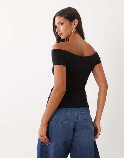 Gina Tricot topp med bara axlar i svart, 4 av 4