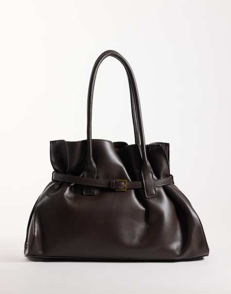 Gina Tricot Tote-Bag mit Gürtel in Braun - view 1