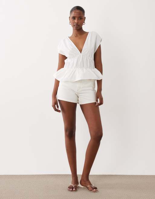 Gina Tricot v-neck peplum sleeveless blouse, 2 of 4