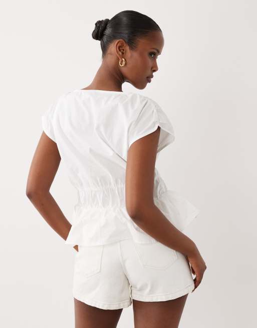Gina Tricot v-neck peplum sleeveless blouse, 4 of 4