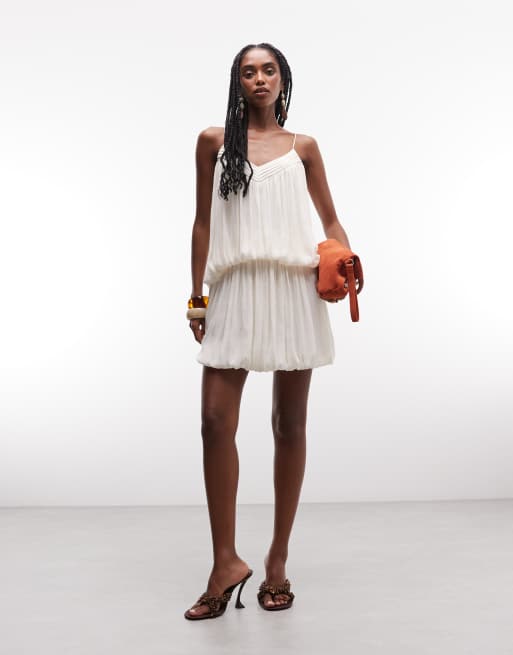 Gina Tricot - Vestido corto blanco de tirantes, 2 de 8